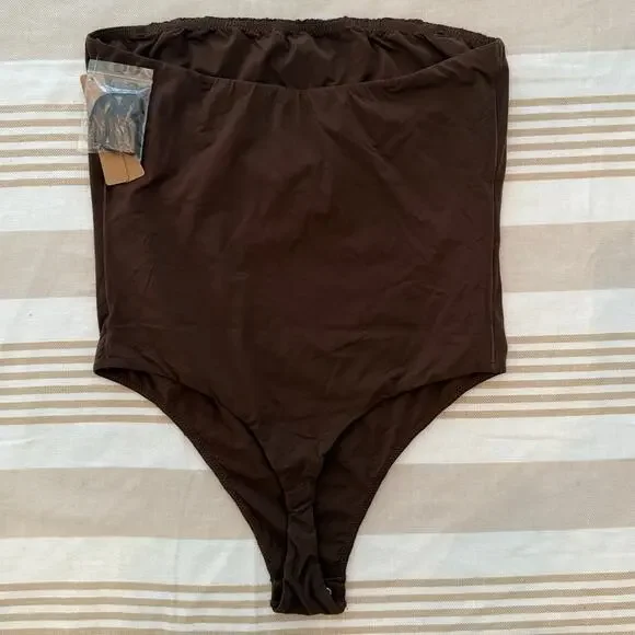 Skims NWT | Cocoa Fits Everybody strapless stretch-jersey bodysuit | size XL - Picture 5 of 6